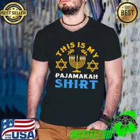 Original This Is My Hanukkah Pajamakah Chanukah Pajama Jewish Holiday T-Shirt Guys V Neck