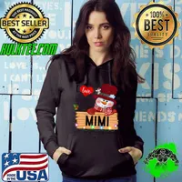 Original Womens I Love Being A Mimi Funny Snowman Mimi Christmas Pajama T Shirt Hoodie