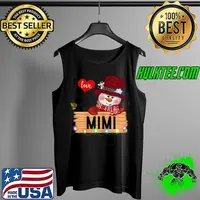 Original Womens I Love Being A Mimi Funny Snowman Mimi Christmas Pajama T Shirt Tank Top