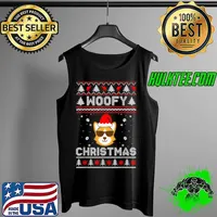 Original Woofy Christmas Dog Tree Puppy Lover Funny Xmas Dog Owner T Shirt Tank Top