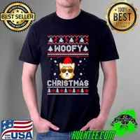 Original Woofy Christmas Dog Tree Puppy Lover Funny Xmas Dog Owner T Shirt Unisex