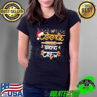 Premium 2021 Christmas Cookie Baking Crew Funny Pajamas Family Xmas T-Shirt Ladies Tee