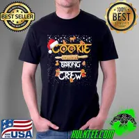 Premium 2021 Christmas Cookie Baking Crew Funny Pajamas Family Xmas T-Shirt Unisex