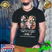 Premium 83 Years Charlie Daniels 1936 2020 Thank You For The Memories Signature Shirt Guys V Neck