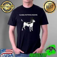 Premium classy Mother Pupper Dog in a Tophat Vizsla in a Top Hat T-Shirt Unisex