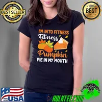Premium iM INTO FITNESS FITNESS PUMPKIN PIE IN MY MOUTH T-SHIRT Ladies Tee