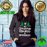 Premium my Christmas Spirit Is Whiskey Xmas Pajamas PJs Men Women T-Shirt