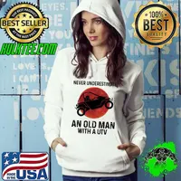 Premium never Underestimate An Old Man With A UTV Red Blood Moon Shirt Hoodie