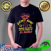 Premium Satan's Game Drawing You Deeper Into The Bowels Of El Diablo Retro Shirt Unisex