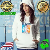 Premium the Wedge Newport Beach California Fun Colorful Palm Trees T-s Hoodie