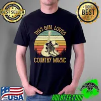 Premium this Girl Loves Country Music Tshirt Guitar Country Music T-Shirt Unisex