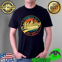 Premium Vintage Promoted To Mommy 2022 Mothers Day New Mom Grandma T Shirt Unisex