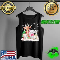 Snow Elephant Happy Moment Christmas Shirt Tank Top