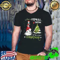 Snow Santa Just A Pitbull Mom Who Loves Christmas Shirt