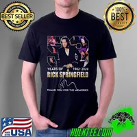 Top 58 Years Of 1962-2020 Rick Springfield Thank You For The Memories Signature Shirt Unisex
