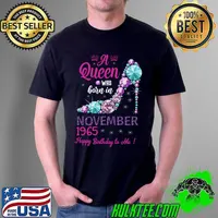 Top a Queen Was Born In November 1965 happy Birthday To Me Diamond T-Shirt Unisex