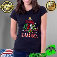 Top candy Cane Cutie Funny Christmas Boys Girls Kids Xmas Pajama T-Shirt Ladies Tee
