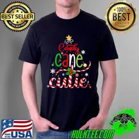 Top candy Cane Cutie Funny Christmas Boys Girls Kids Xmas Pajama T-Shirt Unisex