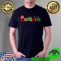 Top Christmas Believe Xmas Lights Tree Funny Holiday Pajama Gift T Shirt Unisex
