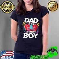 Top Dad of the Birthday Boy Gamer Boy Father’s Day Shirt Ladies Tee