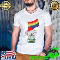 Top E-koala-ty Christmas Cute LGBT-Q Gay Pride Flag Xmas Pajama T-Shirt