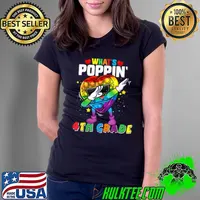 Top fidget Toy What's Poppin' 4th Grade 100th day of school 2022 T-Shirt Ladies Tee