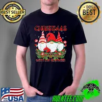 Top Gnome Family Xmas Santa Christmas Buffalo Red Plaid T-Shirt Unisex