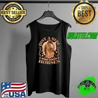 Top just A Girl Who Loves Horses Cute Girls Horse T-Shirt Tank Top
