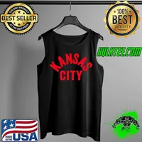 Top Kc RedBlack Kansas city Style General Local Arched KC Red Premium T-Shirt Tank Top