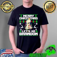 Top Lights Biden Merry Christmas Let’s Go Brandon Ugly Christmas Unisex