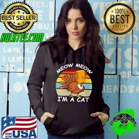 Top Meow Meow I'm A Cat Turkey Fake Cat Funny Thanksgiving 2021 T-shirt