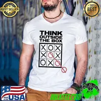 Top Think outside the Box 2021 Guys V Neck
