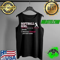 Top womens Softball Girl Definition Tee Funny & Sassy Sports Lover Premium T-Shirt Tank Top