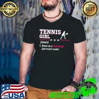 Top womens Tennis Girl Definition Tee Funny & Sassy Sports Lover T-s Guys V Neck