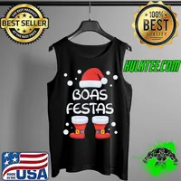 2022 Boas Festas Portuguese Christmas Santa Merry Xmas Portugal T-Shirt Tank Top