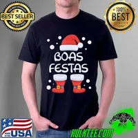 2022 Boas Festas Portuguese Christmas Santa Merry Xmas Portugal T-Shirt Unisex
