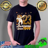 23 Year Old Unicorn Dabbing 23rd Birthday Girl Unicorn Party T-Shirt Unisex