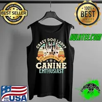 Awesome Crazy dog lady i prefer the term canine enthusiast border collie vintage Tank Top