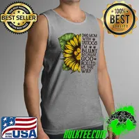 Awesome Flower Dog Mom With Tattoos I'm Blunt Because God Rolled Me That Way Shirt Tank Top