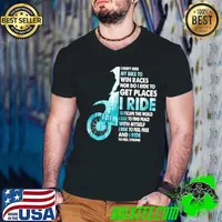 Awesome I Don't Ride My Bike To Win Races Motocross Dirt Bike Guys V Neck