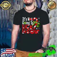 Awesome It's Not Going To Lick Itself Christmas Candy Cane Gifts T-Shirt