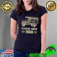 Awesome Mens Classic 1988 Vintage Car Truck 34 Year Old Birthday Shirt T Shirt Ladies Tee