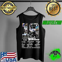 Awesome Nice fast and furious 19 years thank you for the memories signatures Tank Top