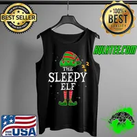 Awesome The Sleepy Elf Group Matching Family Christmas Holiday Funny T-Shirt Tank Top