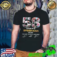 Best 58 year of SpiderMan 19622020 Tobey Maguire Tom Holland Andrew Garfield shirt