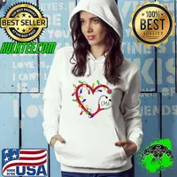 Best CMA Nurse Crew Christmas lights heart Stethoscope T-Shirt Hoodie