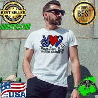 Best In November We Wear Blue Butterflies Peace love cure Diabetes Awareness T- Unisex