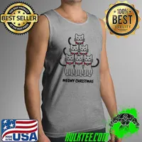 Best Meowy Christmas Tree Crazy Cat Lady Unisex Sweat Tank Top