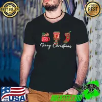 Best Merry Christmas Drink Hot Chocolate Stocking Stuffer Pajamas T Shirt