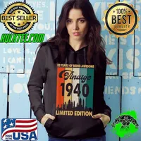 Best Vintage 1940 82nd Birthday Retro 82 Years Of Being Awesome T Shirt